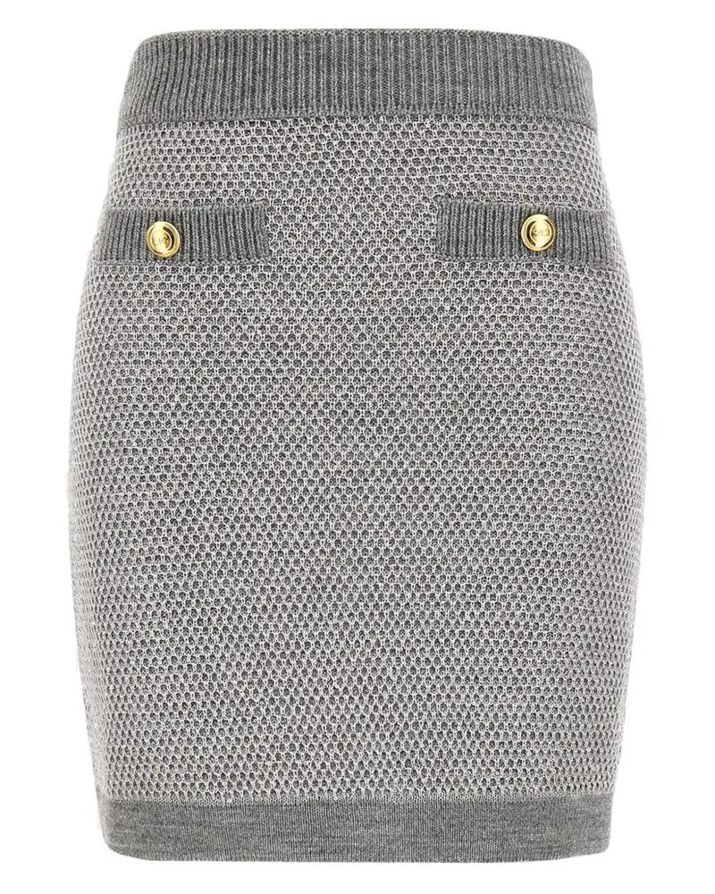 Elisabetta Franchi ribbed-waistband skirt - Grau Grau