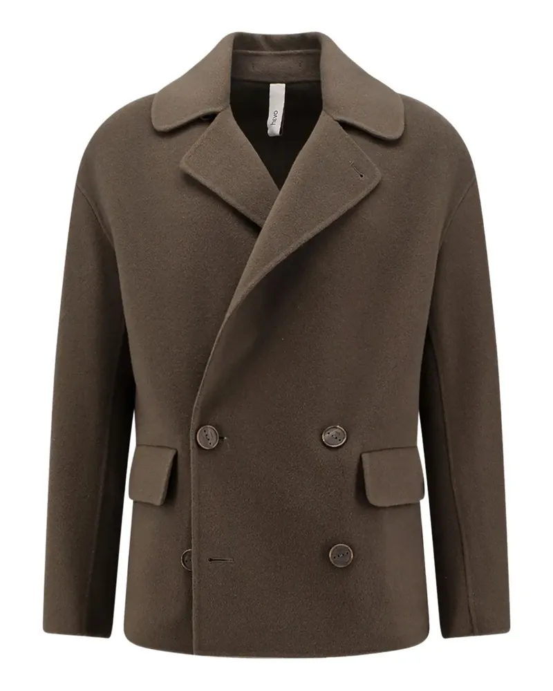 Hevò Doppelreihige Jacke mit Klappentasche - Grün Grün