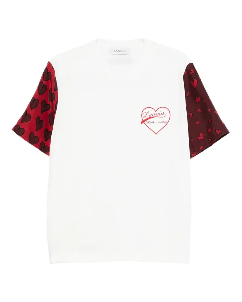 Lanvin T-Shirt mit Herz-Print - Weiß Weiß