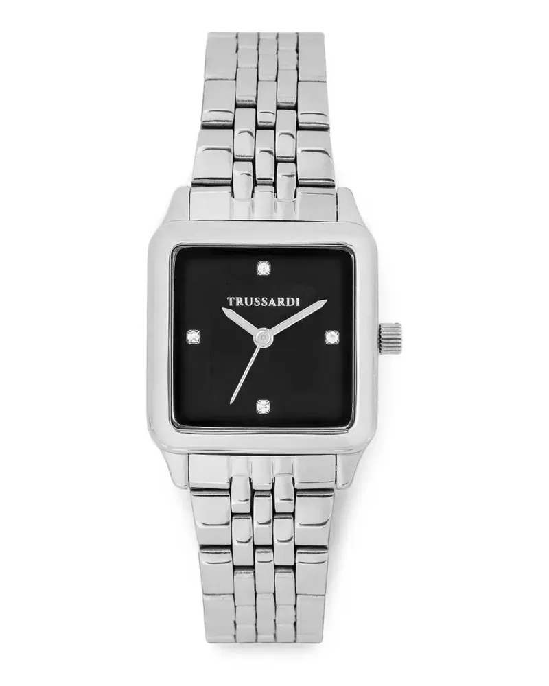 Trussardi T-Shape Armbanduhr mit eckigem Gehäuse 25mm - Schwarz Schwarz