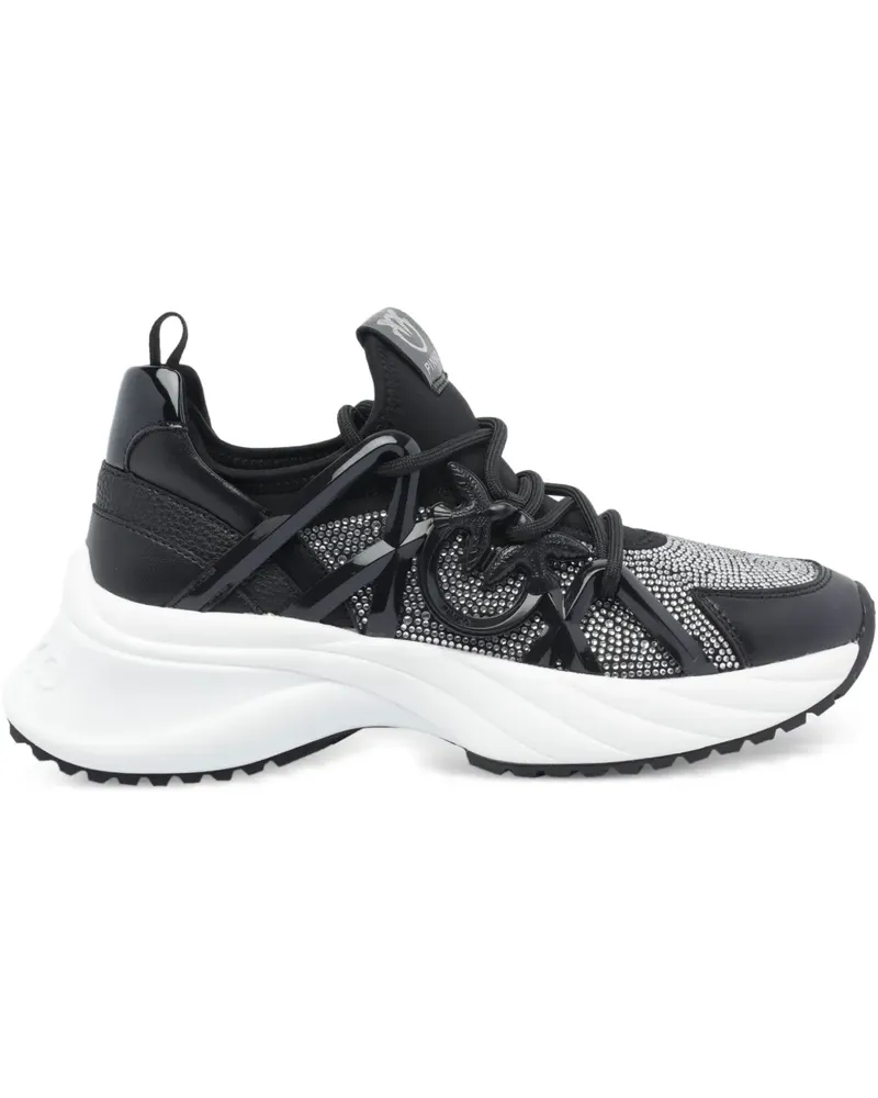 Pinko Sneakers mit Kristallen - Schwarz Schwarz