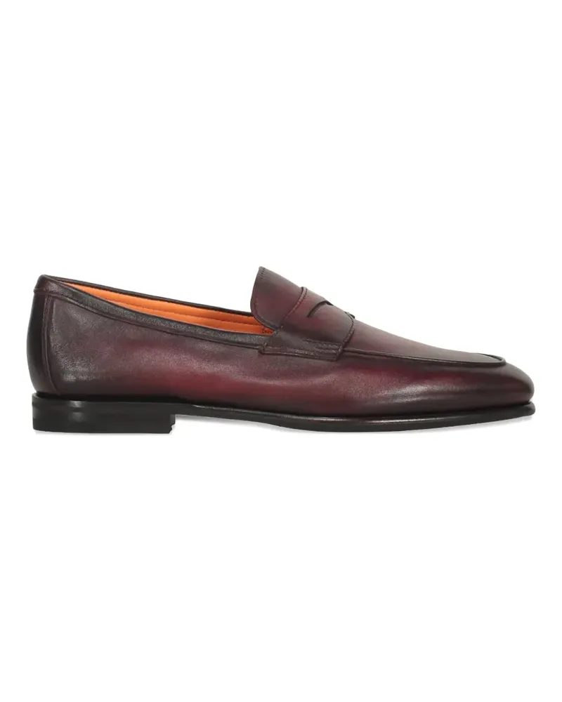 Santoni leather loafers - Rot Rot