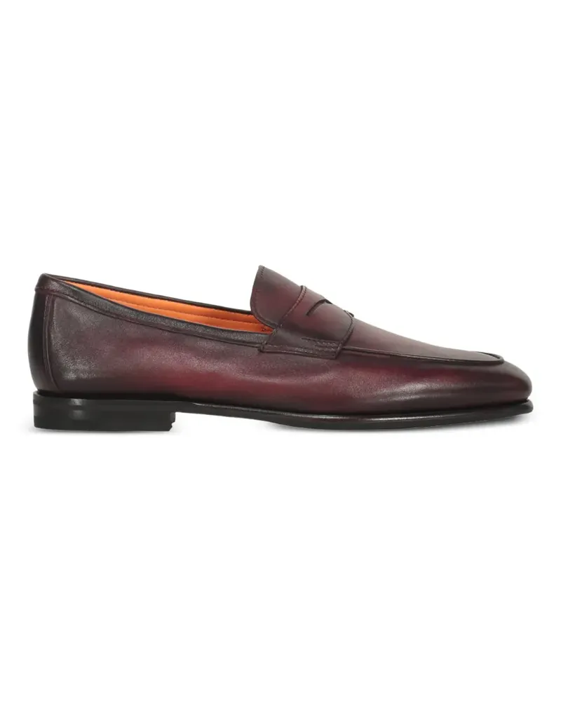 Santoni leather loafers - Rot Rot
