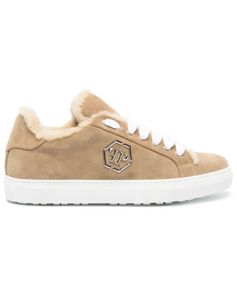 Philipp Plein Sneakers mit Shearling - Nude Nude
