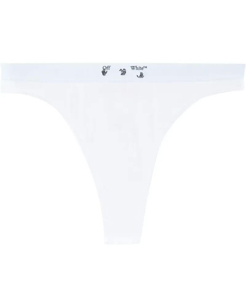 OFF-WHITE 2er-Set Tangas mit Logo - Weiß Weiß