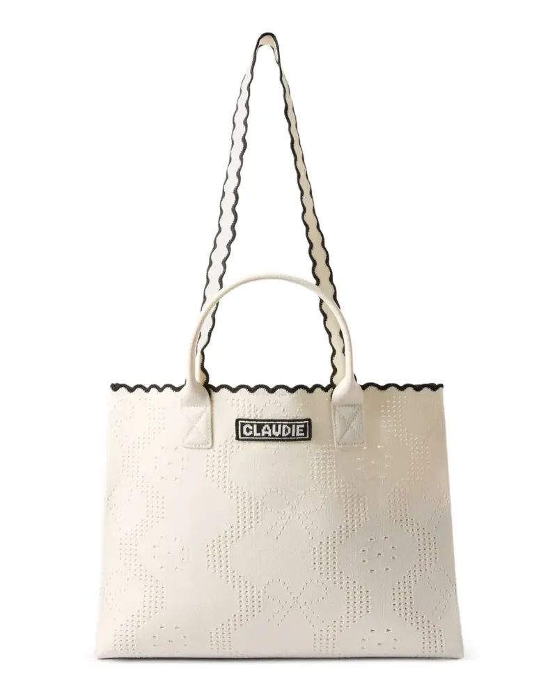 Claudie Pierlot Handtasche mit Wellenkanten - Weiß Weiß