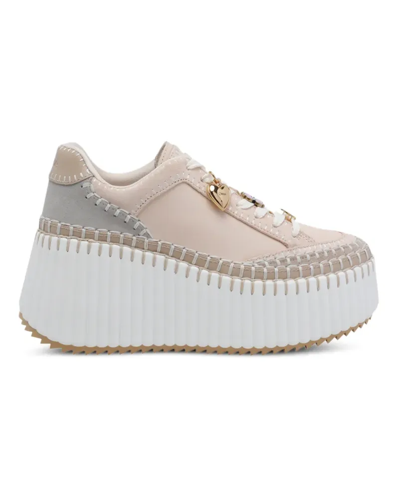Chloé Nama wedge sneakers - Nude Nude