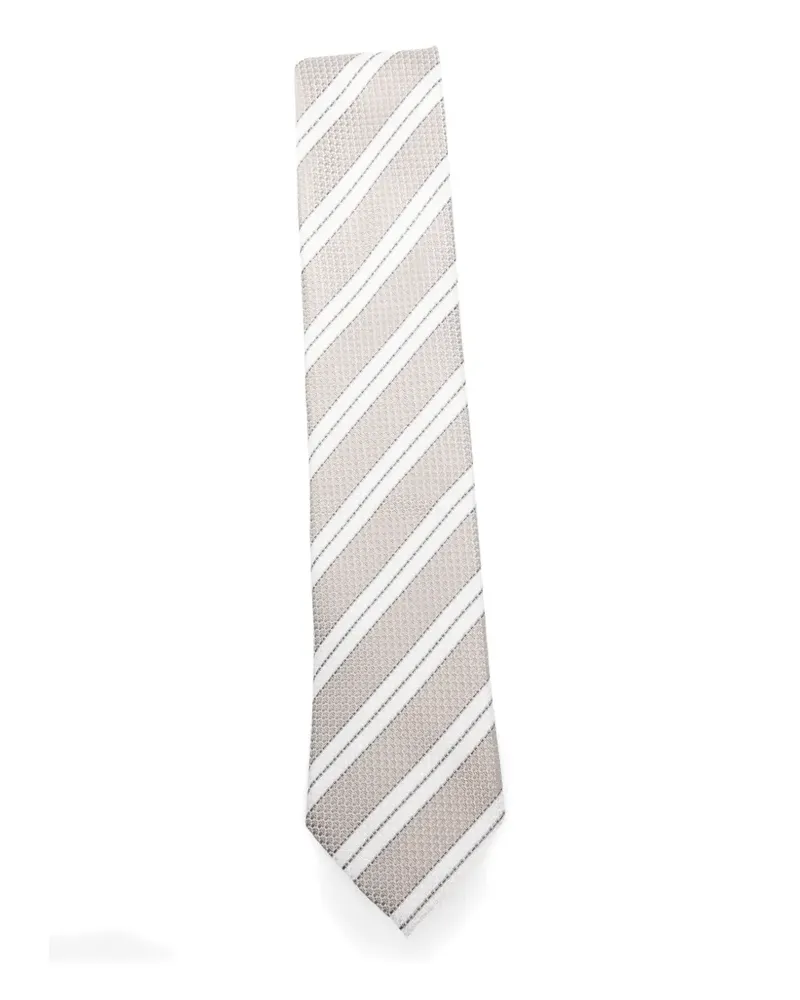 Ermenegildo Zegna striped tie - Nude Nude