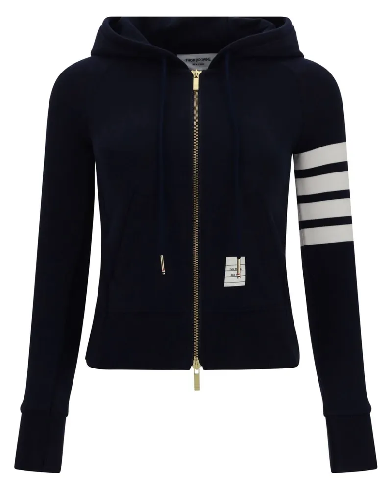 Thom Browne Kapuzenjacke mit Streifen - Blau Blau