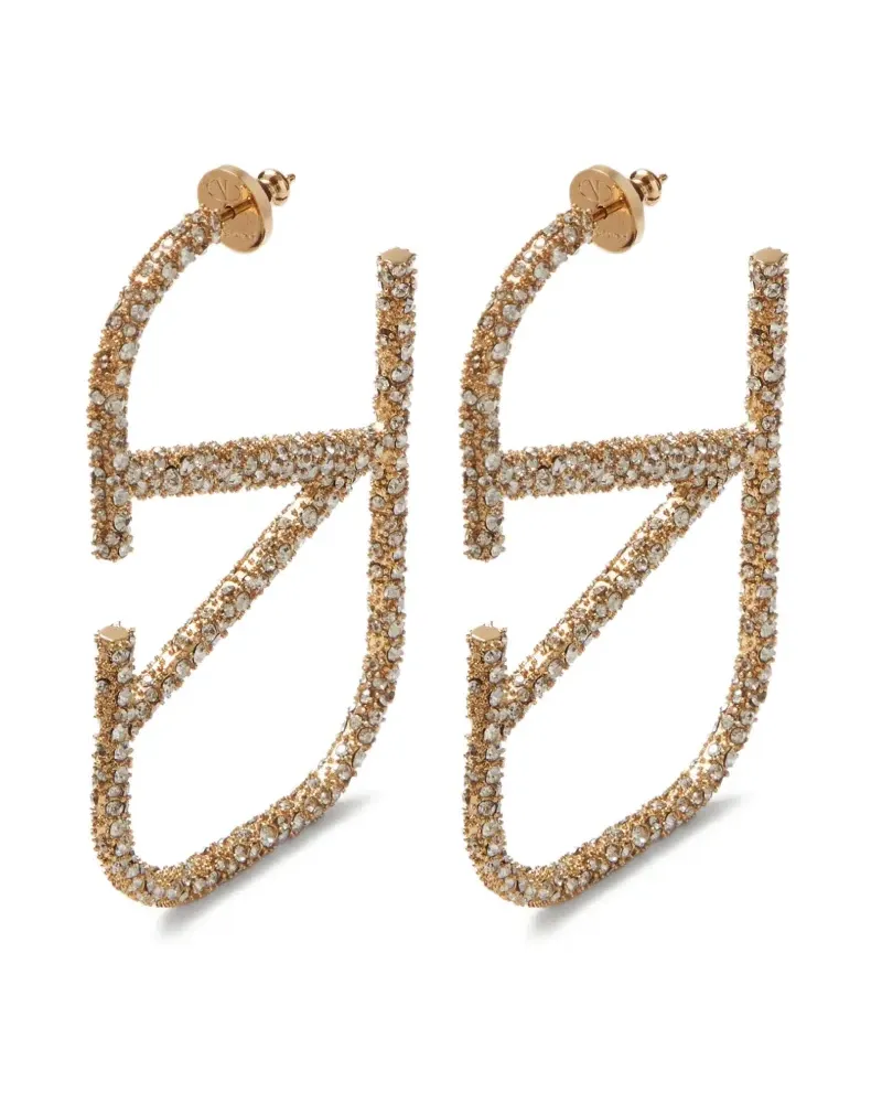 Valentino Garavani VLogo Signature Ohrringe mit Kristallen - Gold Gold