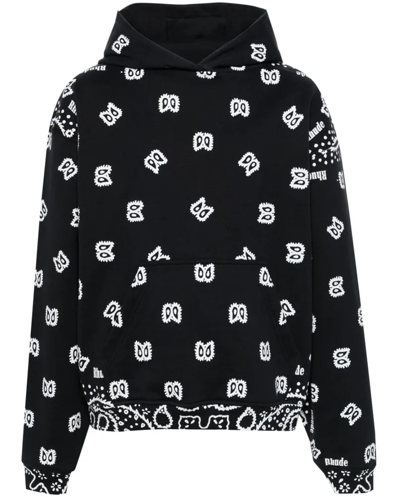 RHUDE Hoodie mit Bandana-Print Schwarz