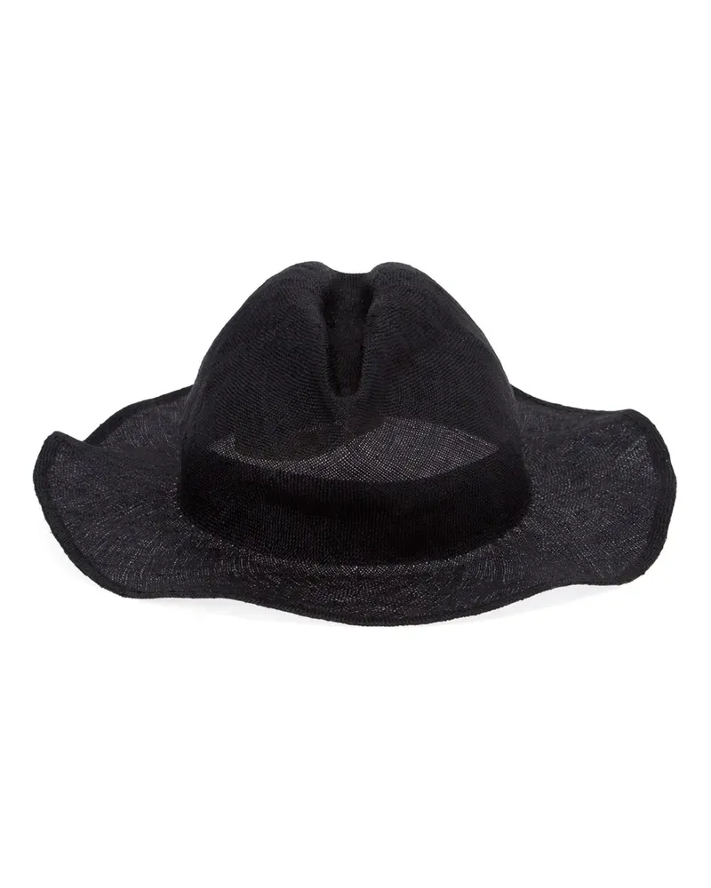 Horisaki Fedora mit breiter Krempe - Schwarz Schwarz