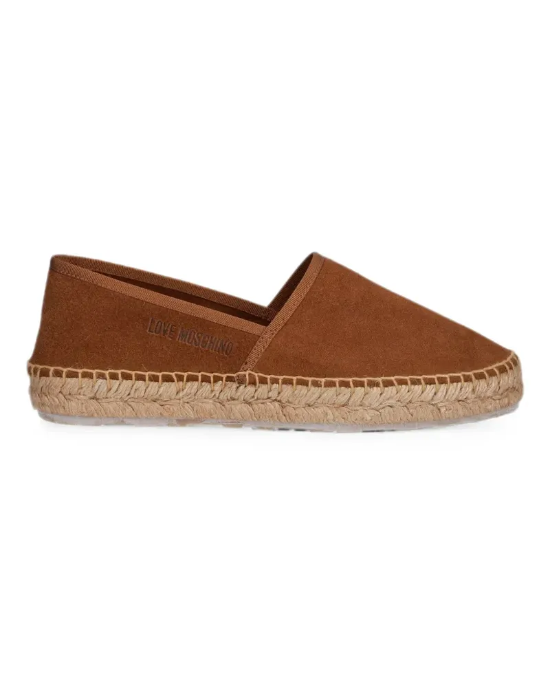 Moschino suede braided-sole espadrilles - Braun Braun