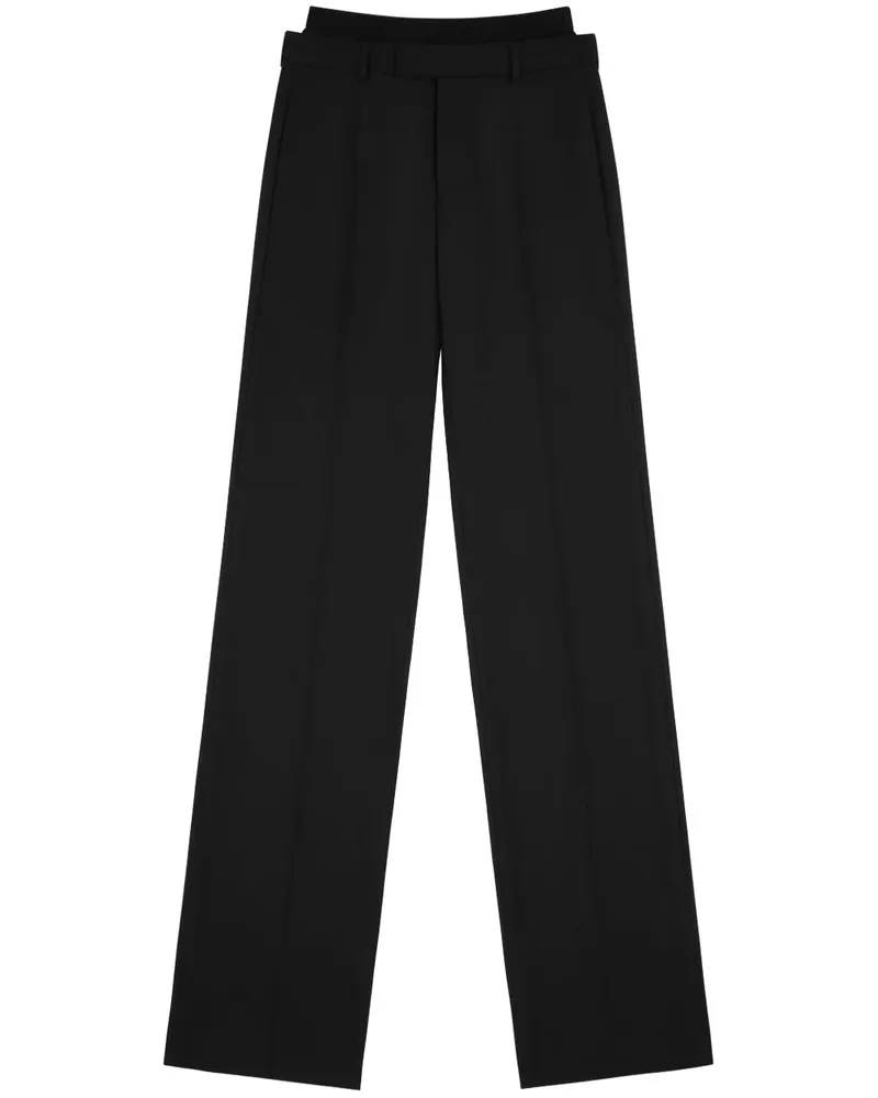 Maison Margiela Weite Hose im Layering-Look - Schwarz Schwarz