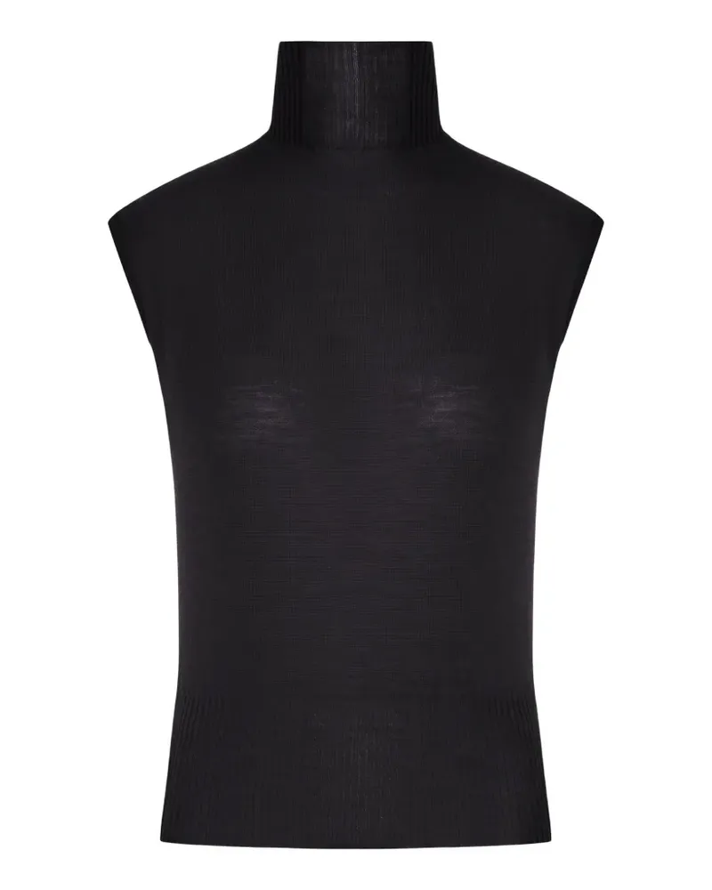 Rick Owens ribbed-knit sleeveless top - Schwarz Schwarz