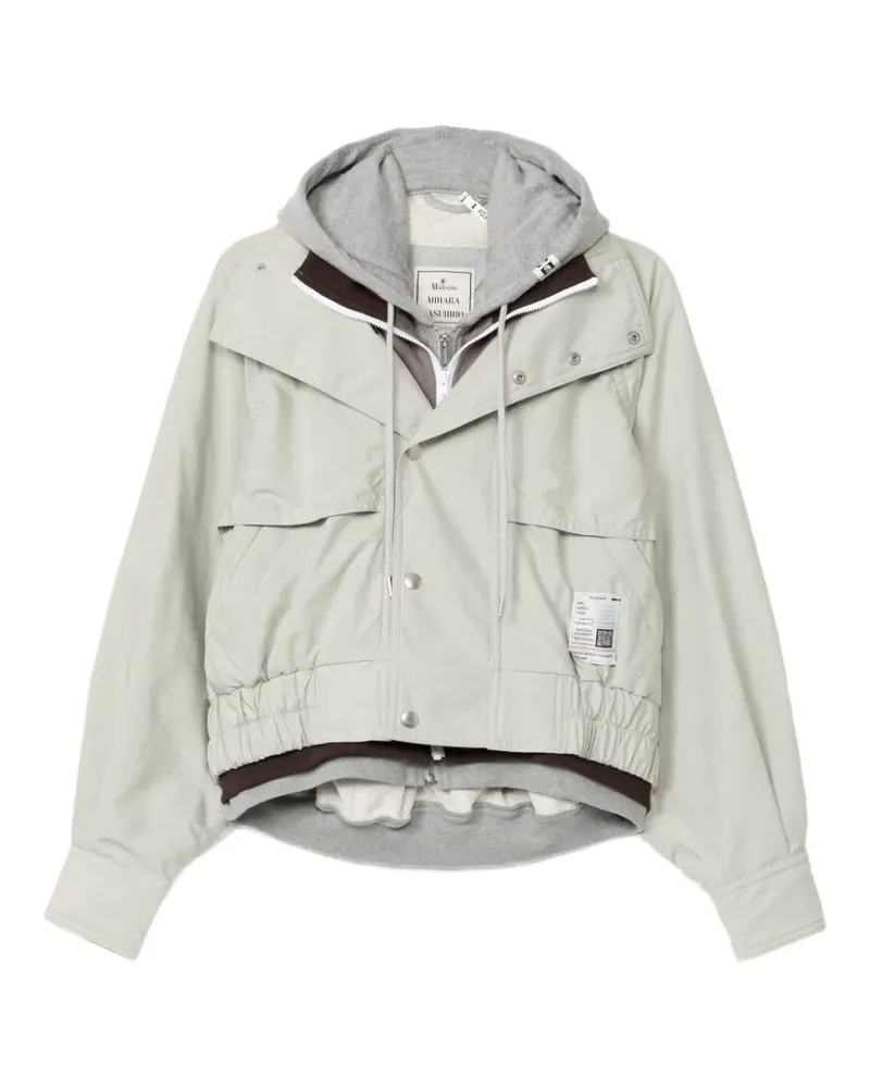 MIHARAYASUHIRO Kapuzenjacke im Layering-Look - Grau Grau