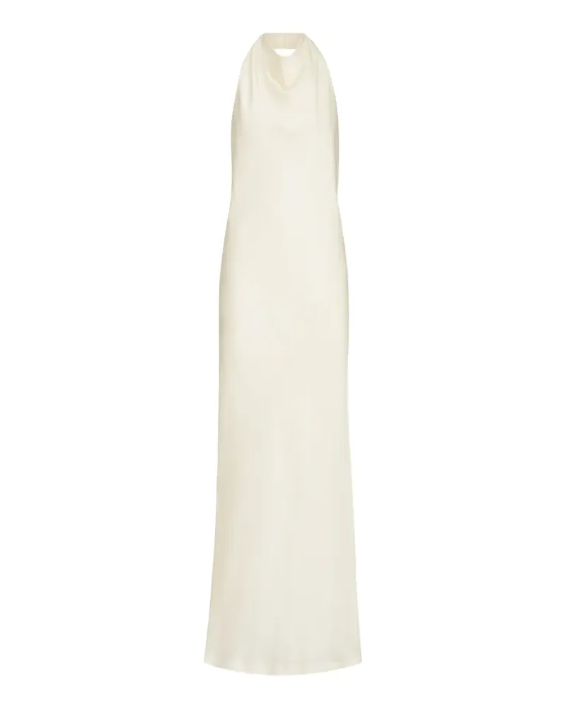 Brunello Cucinelli Neckholder-Abendkleid aus Satin - Nude Nude