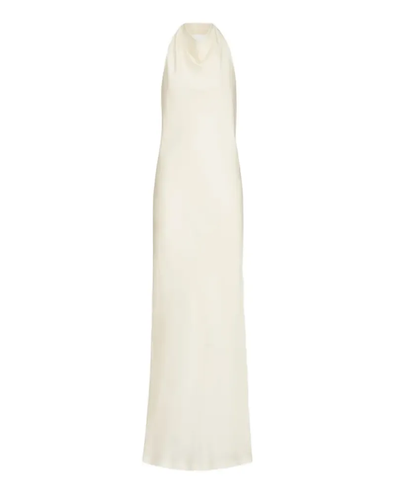 Brunello Cucinelli Neckholder-Abendkleid aus Satin - Nude Nude