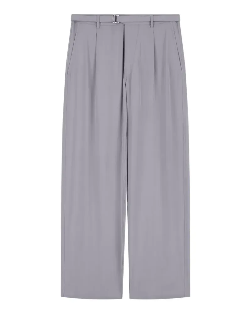Giorgio Armani pleated belted trousers - Grau Grau