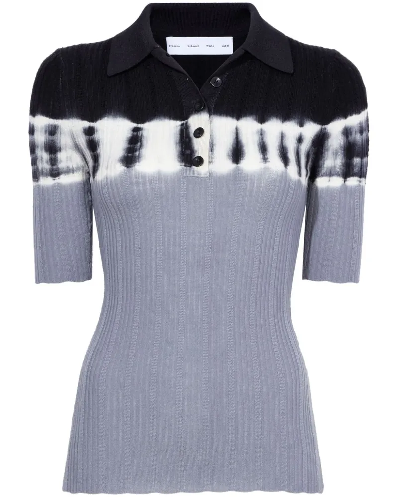 Proenza Schouler Zweifarbiges Poloshirt - Schwarz Schwarz