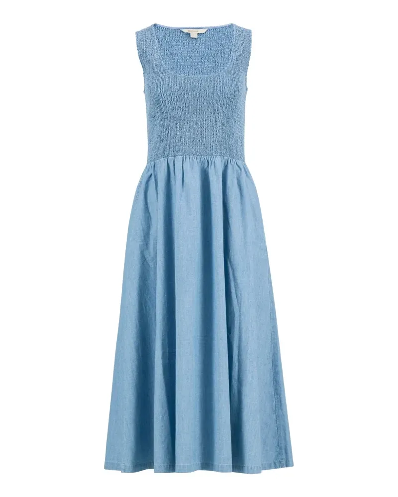 Barbour Josie shirred sleeveless midi dress - Blau Blau