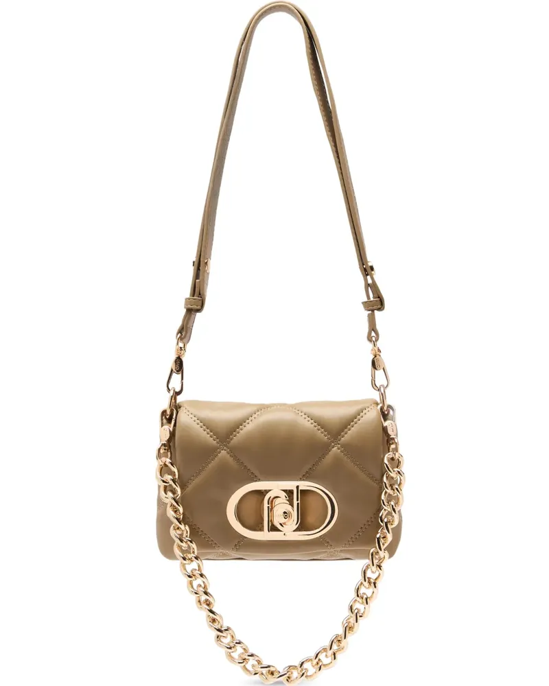 Liu Jo quilted monogram shoulder bag - Nude Nude