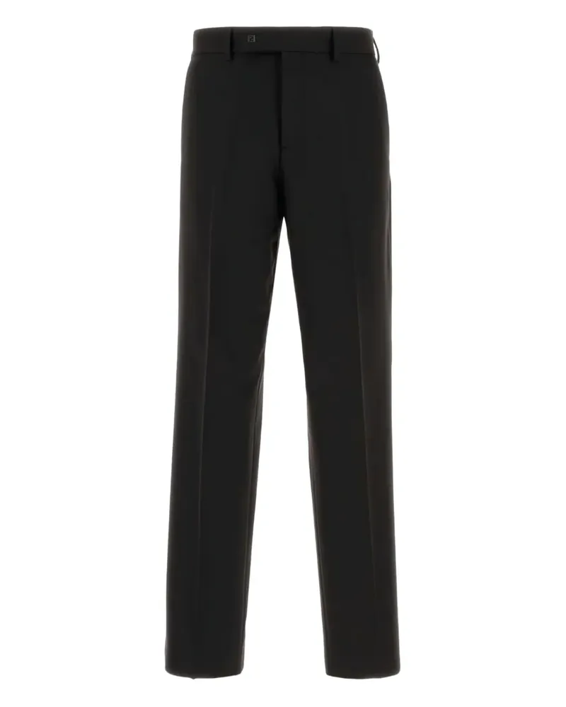 Fendi Klassische Twill-Hose - Schwarz Schwarz