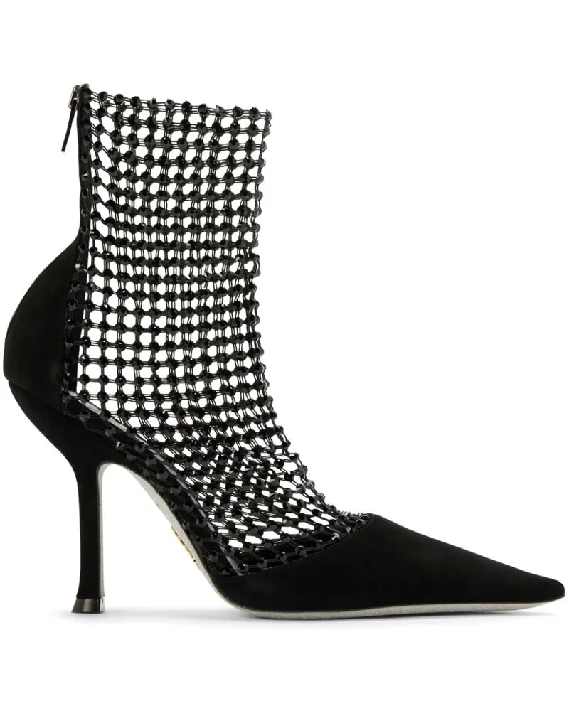 René Caovilla Galaxia Stiefel 105mm - Schwarz Schwarz