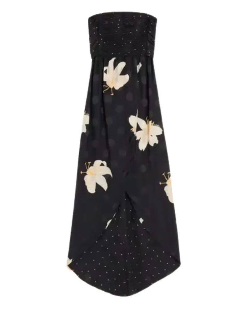 Valentino Garavani Apres L'Hiver Lilium-pattern gown - Schwarz Schwarz