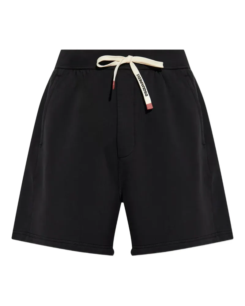 Dsquared2 Shorts mit Kordelzug - Schwarz Schwarz