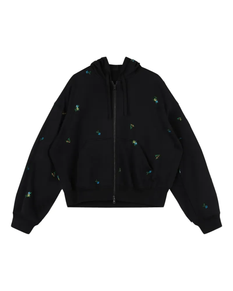 JNBY Hoodie mit Blumenstickerei - Schwarz Schwarz