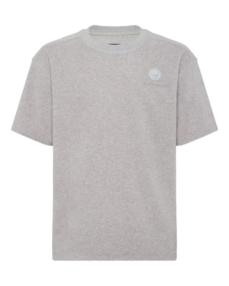 Philipp Plein T-Shirt mit Logo-Patch - Grau Grau