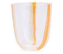 Gestreiftes Trinkglas - Orange