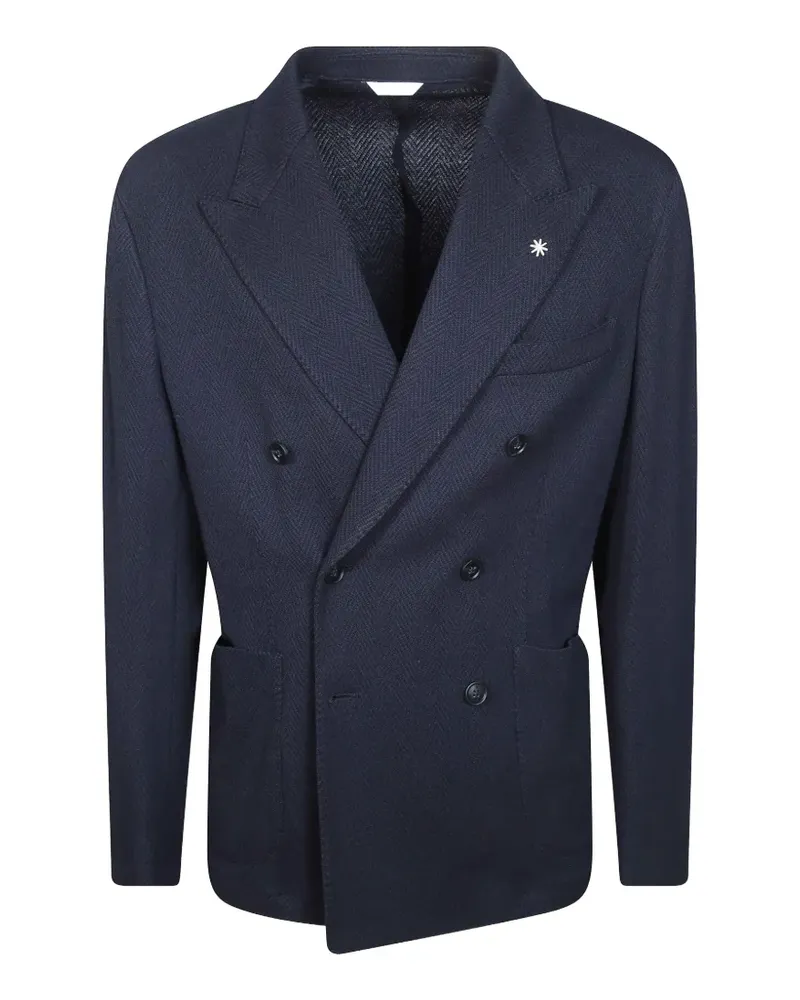 Manuel Ritz double-breasted blazer - Blau Blau