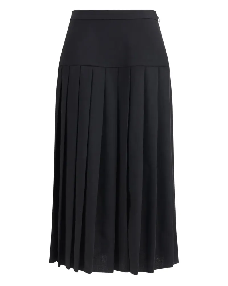 Alessandra Rich Midirock mit Falten - Schwarz Schwarz