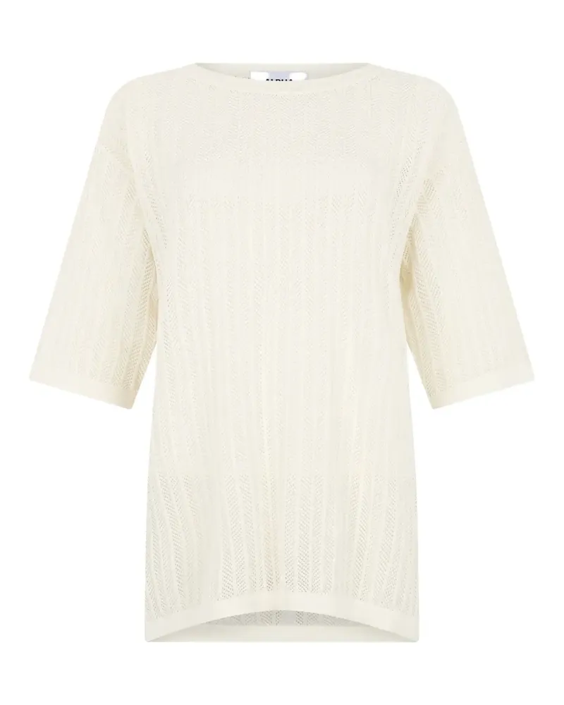 Alpha Studio ribbed-knit top - Nude Nude