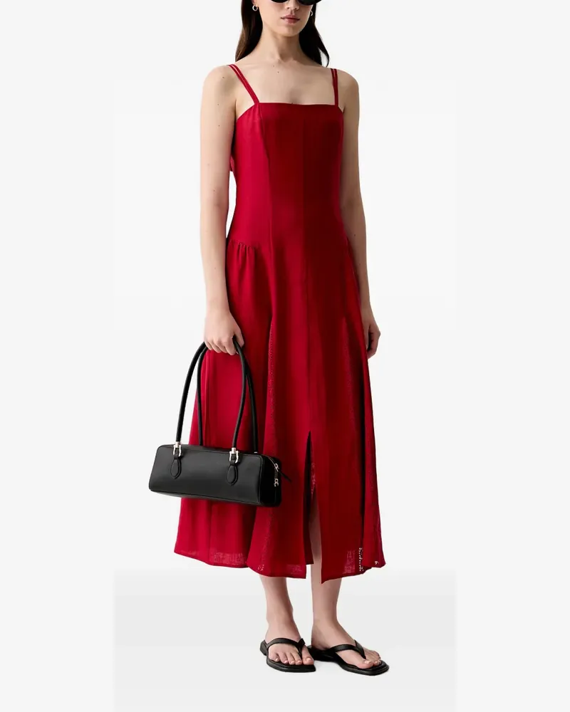 Hoss Intropia Ailin Midikleid mit gehäkeltem Besatz - Rot Rot