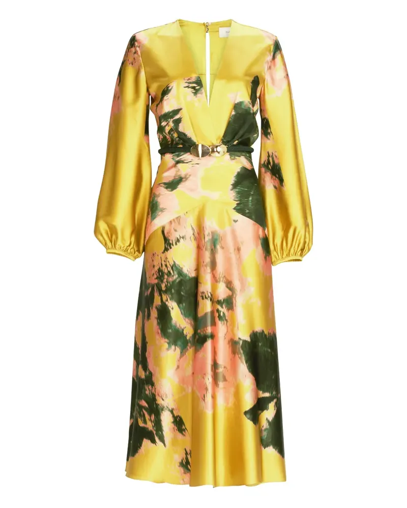 Silvia Tcherassi Wickelkleid mit Blumen-Print - Gold Gold