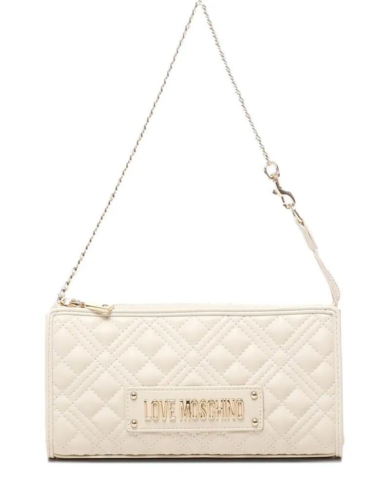Moschino Gesteppte Schultertasche - Weiß Weiß