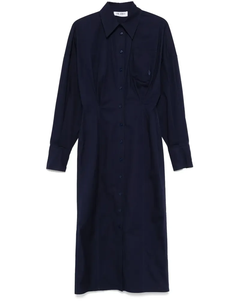 ATTICO Midikleid mit Falten - Blau Blau