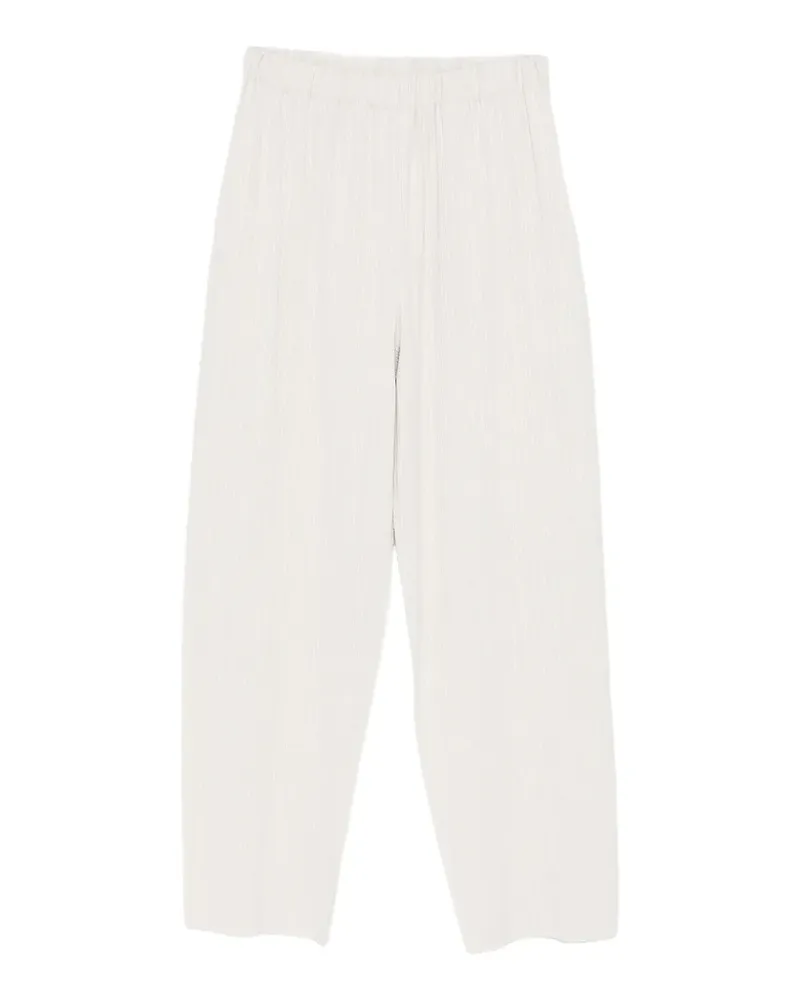 Issey Miyake pleated cropped trousers - Nude Nude