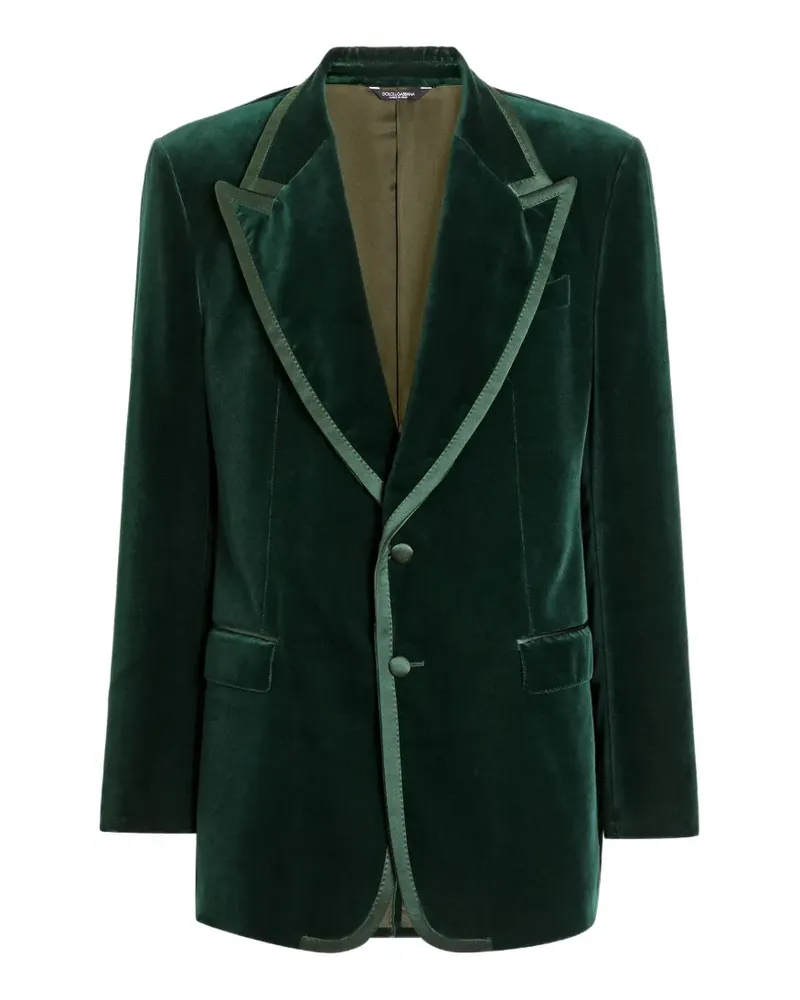 Dolce & Gabbana Smoking-Jacke aus Samt - Grün Grün