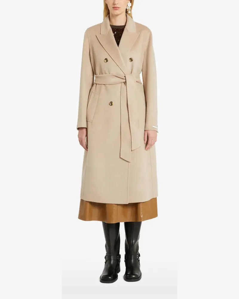 MARELLA double-breasted belted coat - Nude Nude
