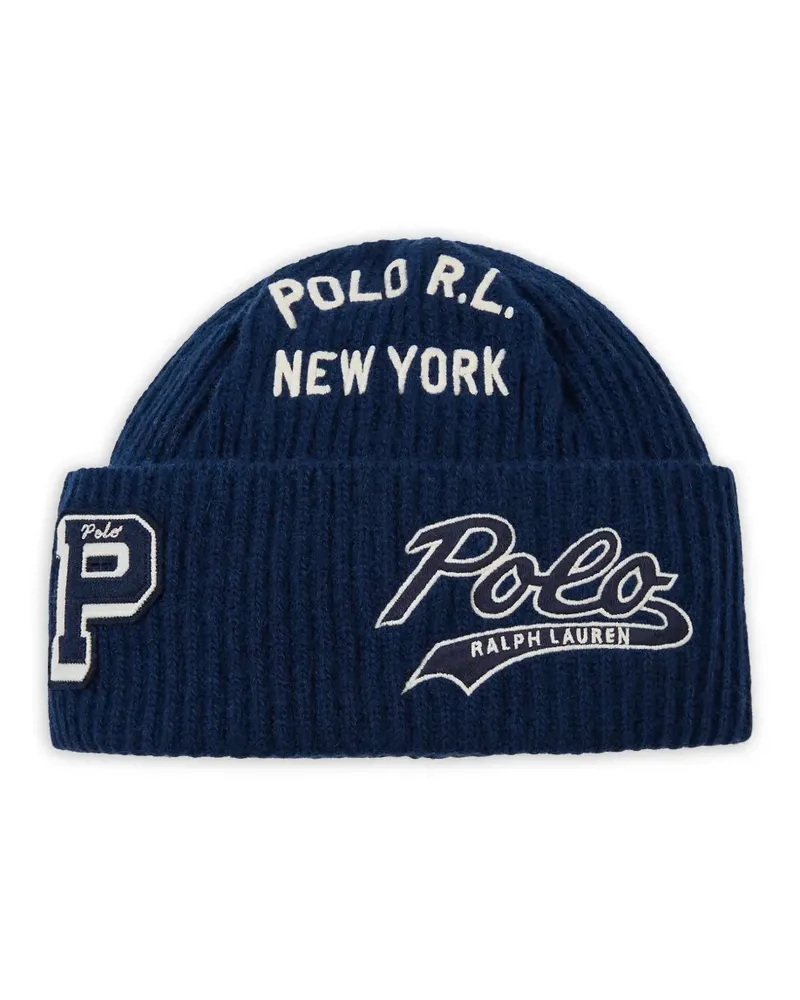 Ralph Lauren Beanie mit Patch-Detail - Blau Blau
