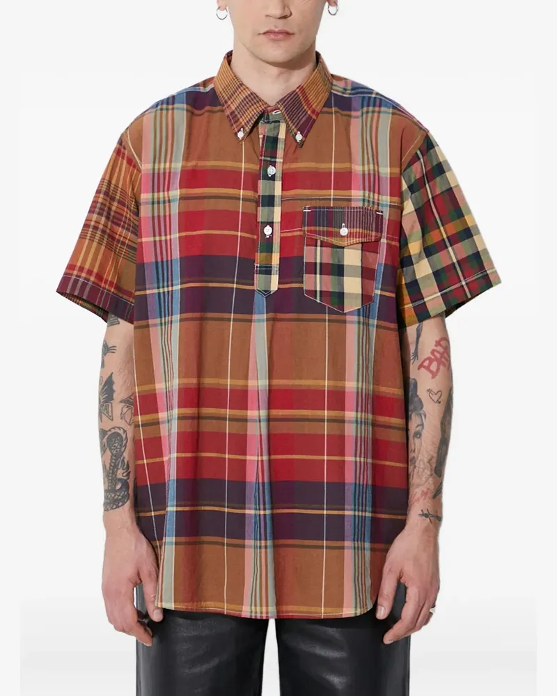 Engineered Garments Kariertes Hemd mit Tasche - Rot Rot