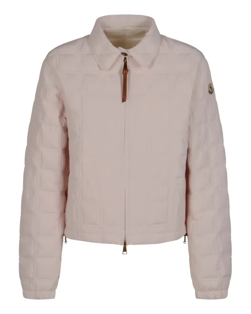 Moncler Steppjacke mit Logo-Patch - Rosa Rosa