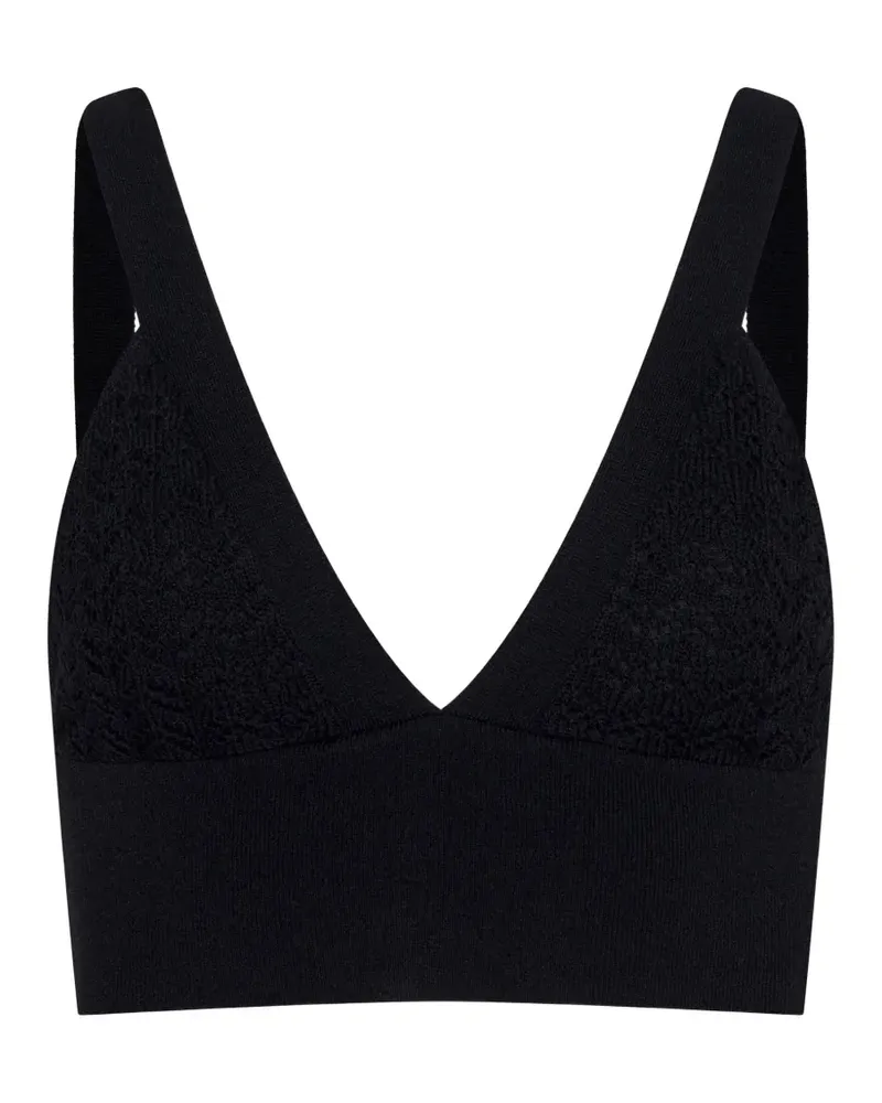 L'Agence Reverie pointelle-knit vest - Schwarz Schwarz
