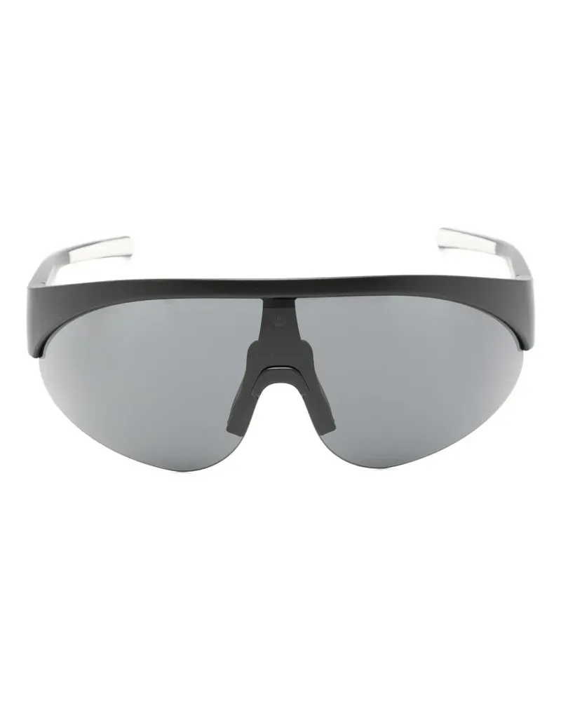 Moncler matte-frame shield sunglasses - Schwarz Schwarz