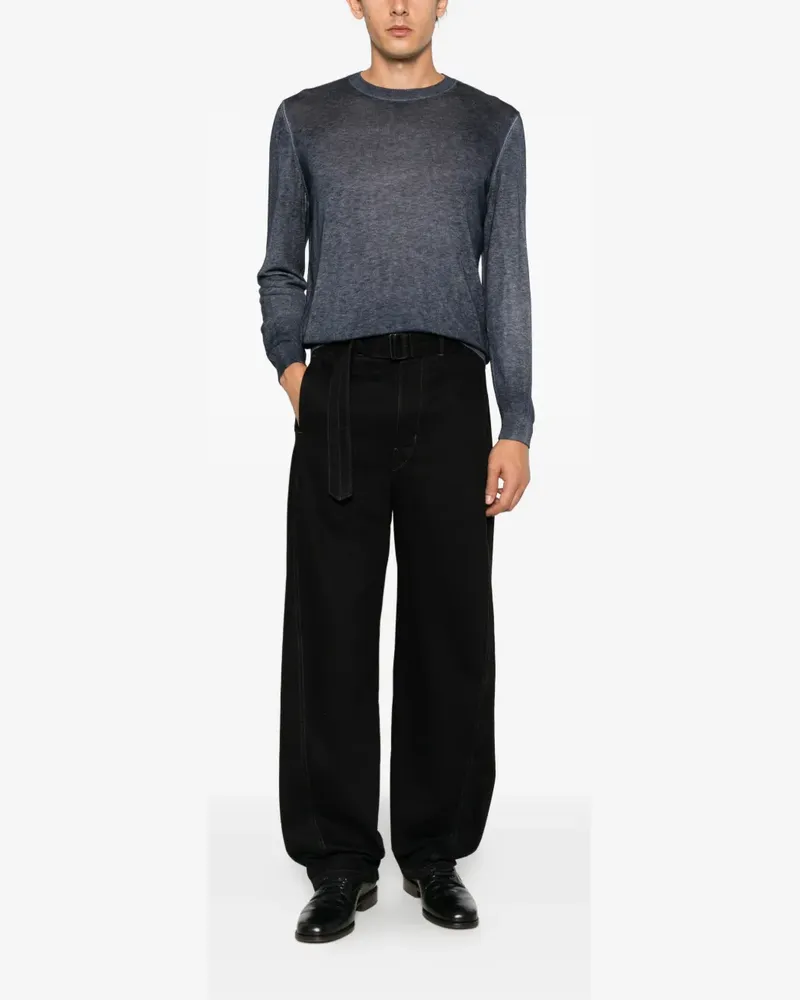 Avant Toi crew-neck wool-cashmere sweater - Blau Blau
