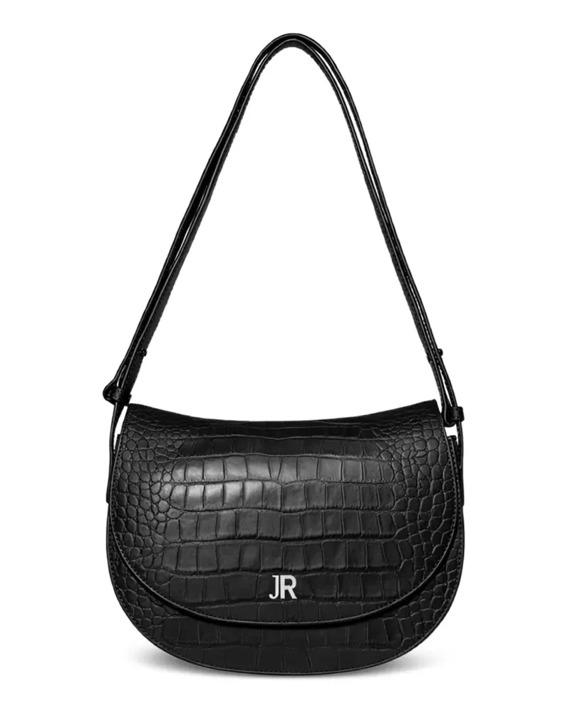 John Richmond croc-effect shoulder bag - Schwarz Schwarz